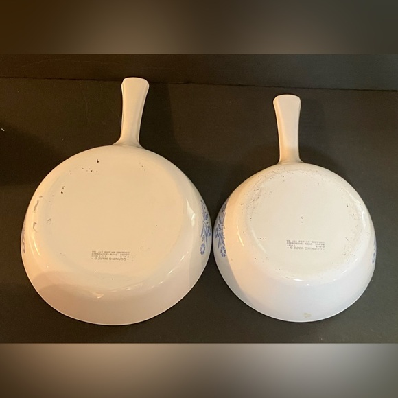 Vintage 2 Corningware Blue Cornflower P-83-B 6.5” Skillet/P-81-B 1 Pint Saucepan - Picture 5 of 11